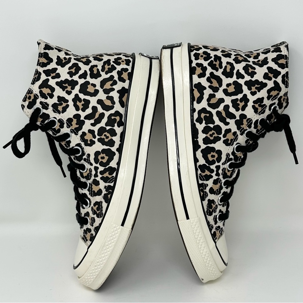 Converse Chuck 70 High Leopard Print Canvas Unisex Sneakers Men's 11 Women's 13 - Picture 2 of 10